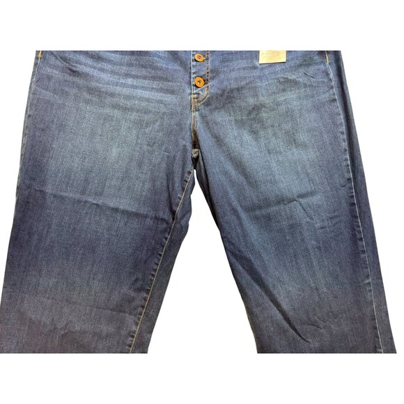 Jessica Simpson Adored High Rise Wide Crop Jeans 24W Denim Blue Button Fly - Picture 9 of 16